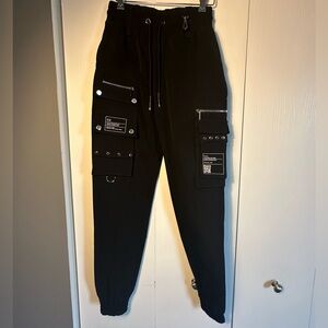 Maniere de Voir Black Cargo Pants